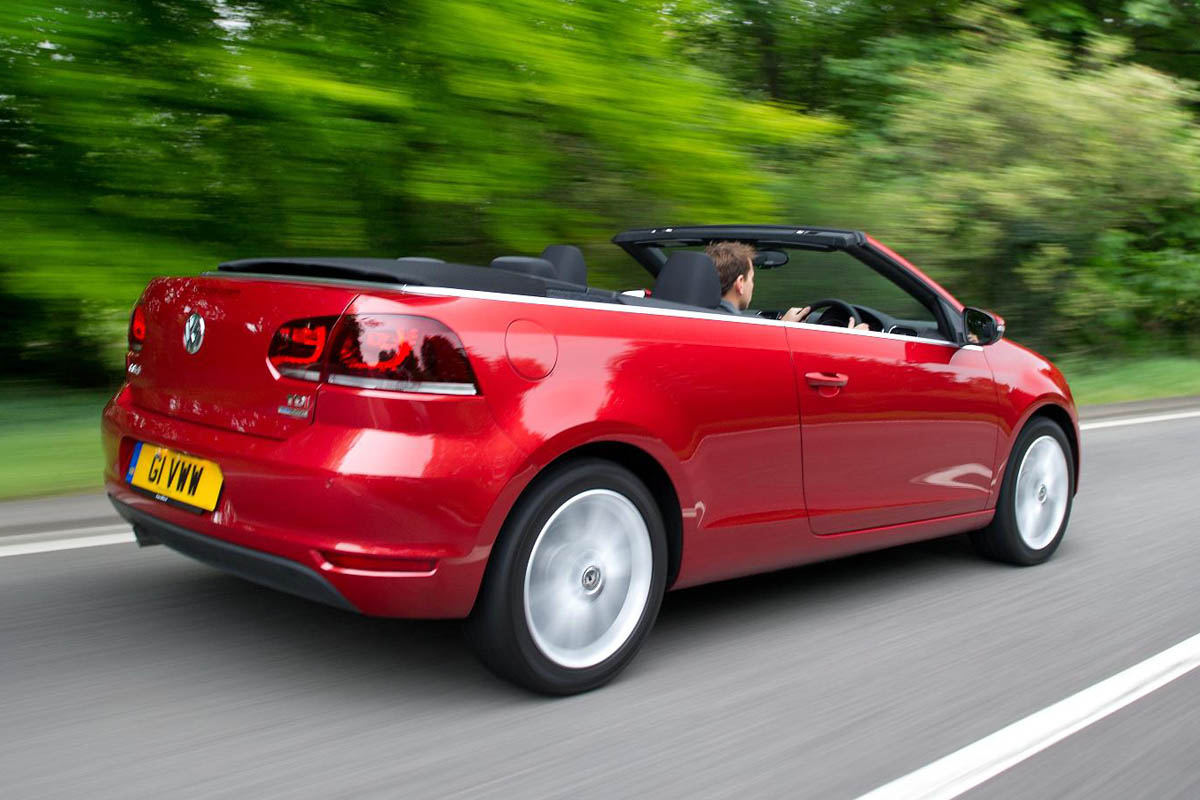 VW Golf TDI Cabriolet red