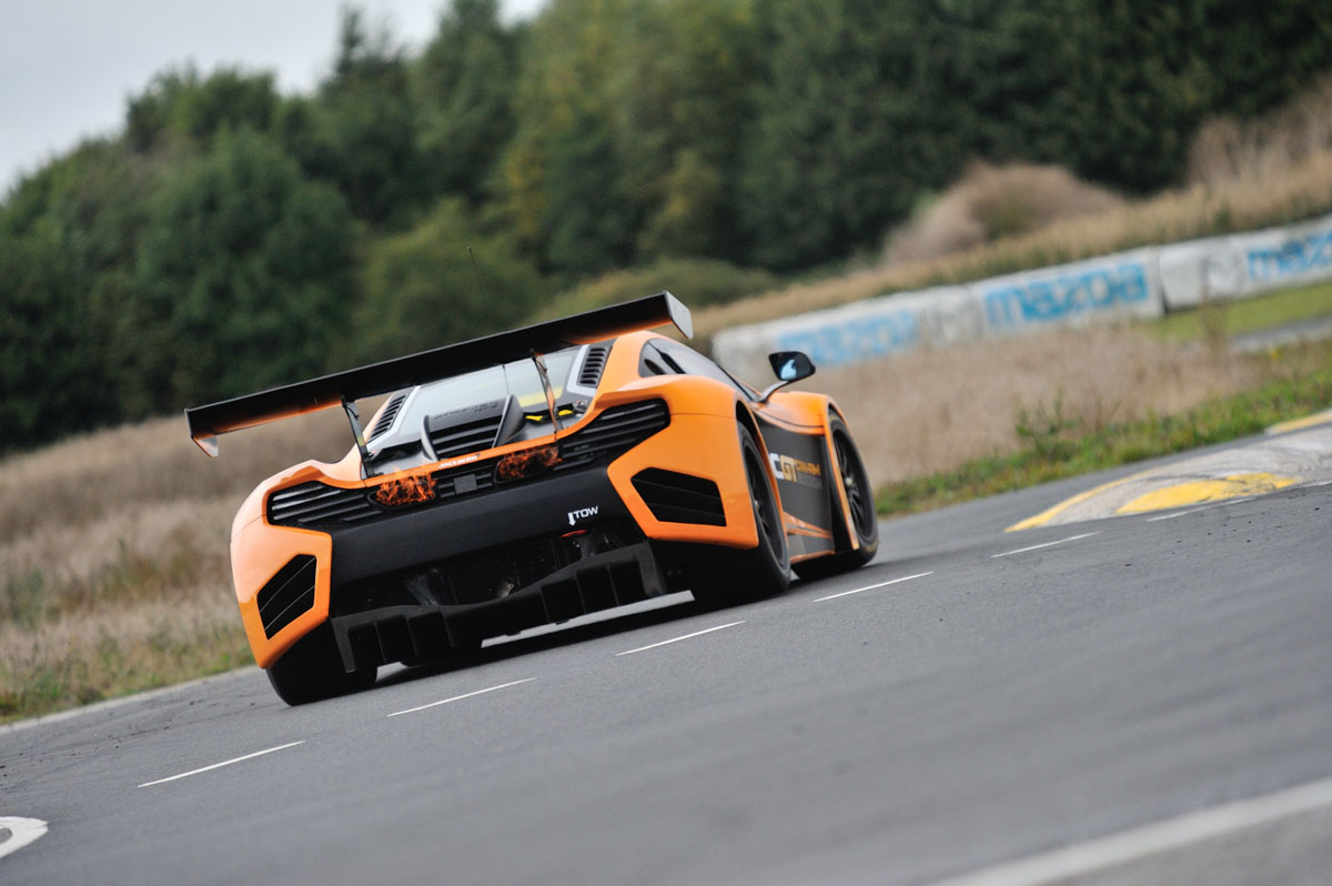 McLaren 12C Can-Am spitting flames