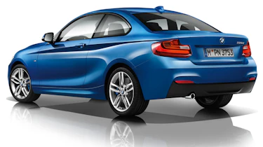 BMW 220d M Sport blue rear