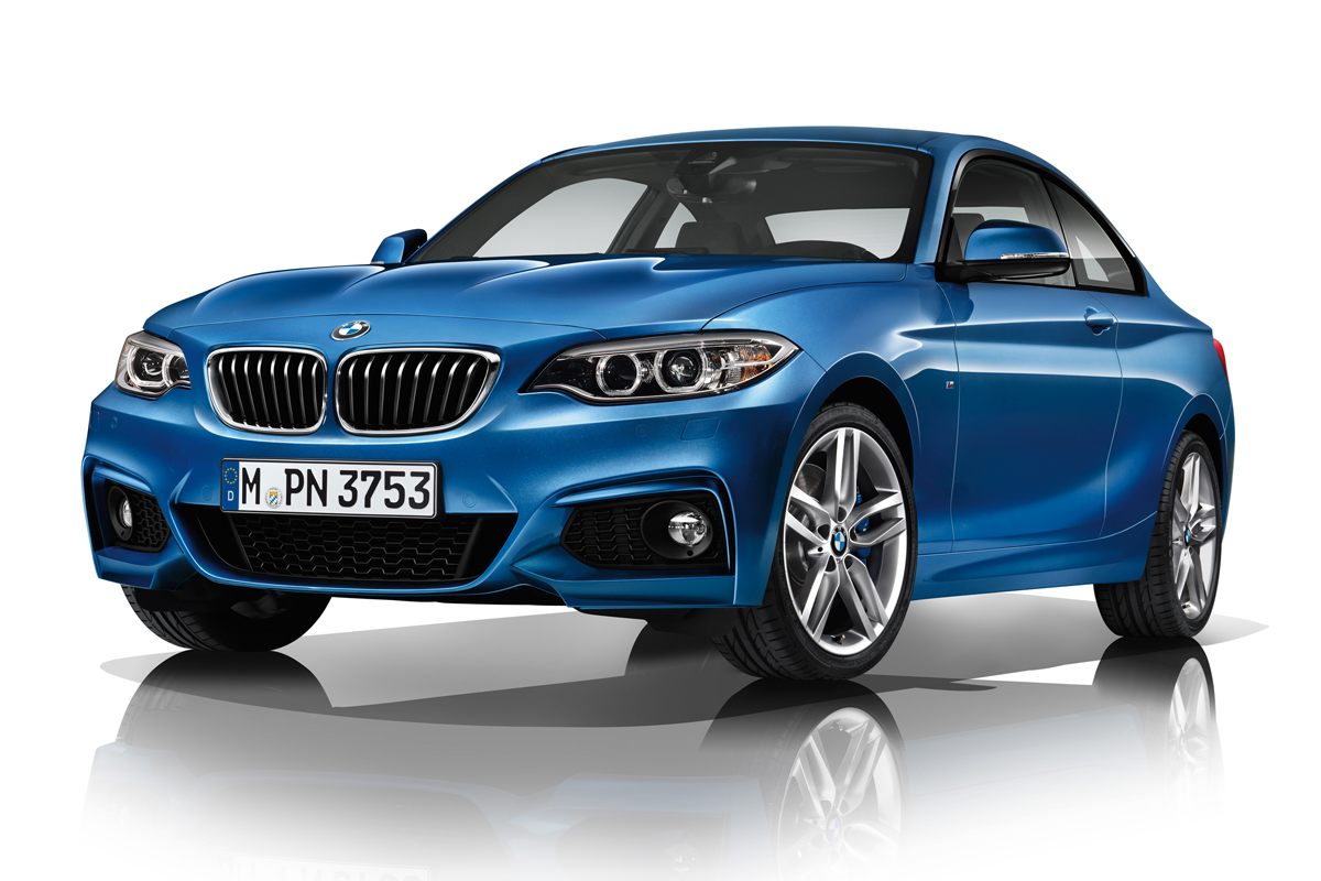 BMW 220d M Sport blue front