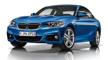 BMW 220d M Sport blue front