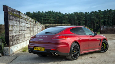 Porsche Panamera S E-Hybrid red rear