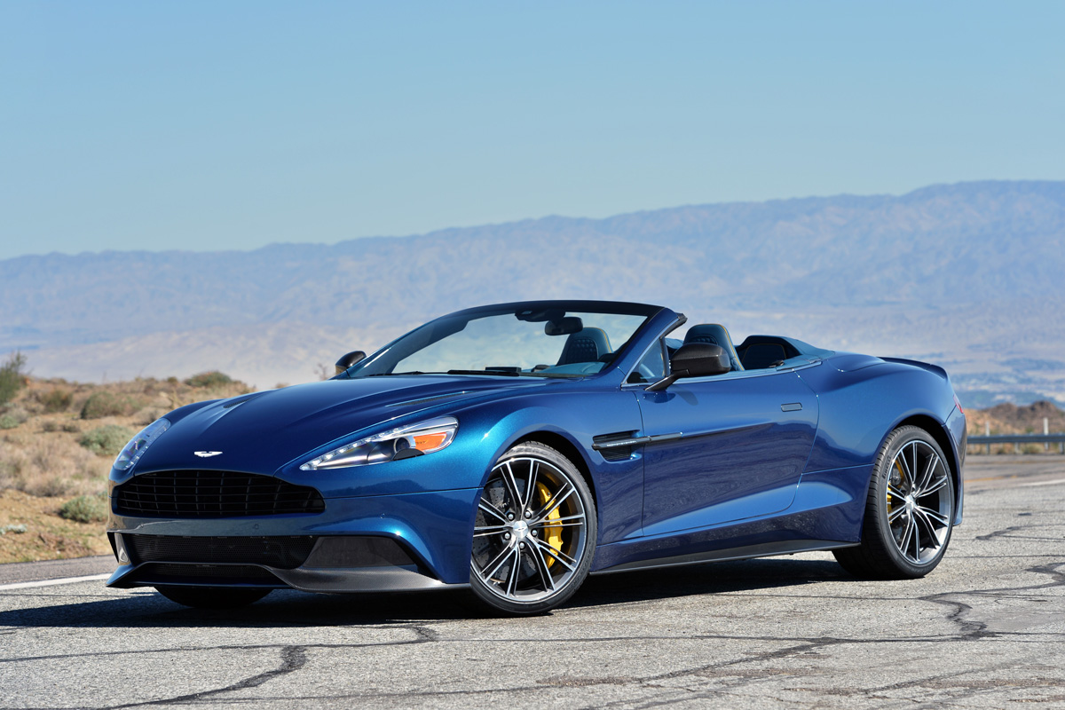 Aston Martin Vanquish Volante blue front