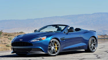 Aston Martin Vanquish Volante blue front