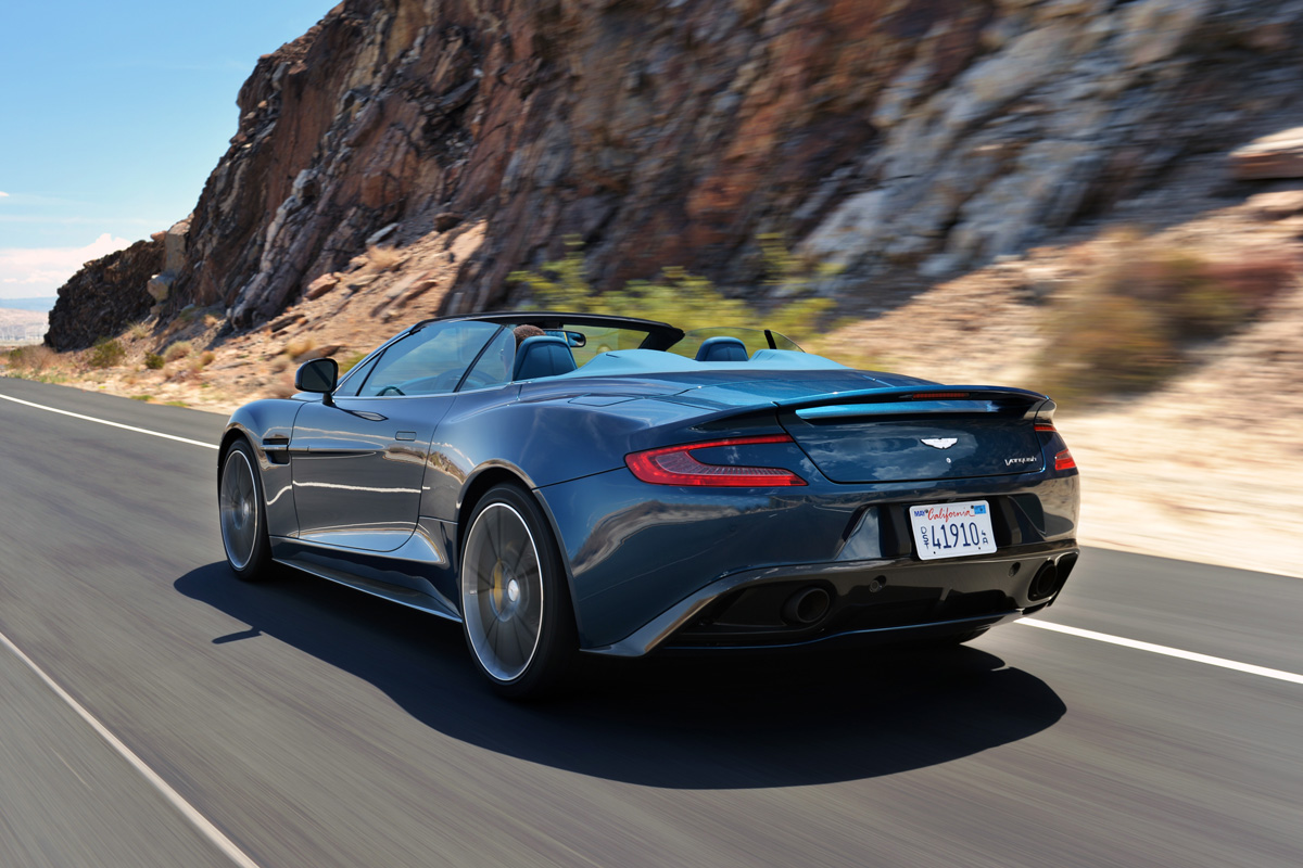Aston Martin Vanquish Volante blue