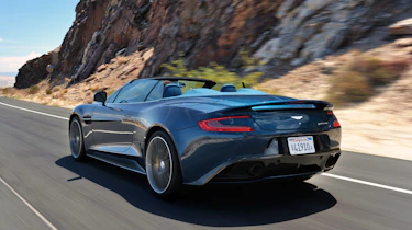 Aston Martin Vanquish Volante blue