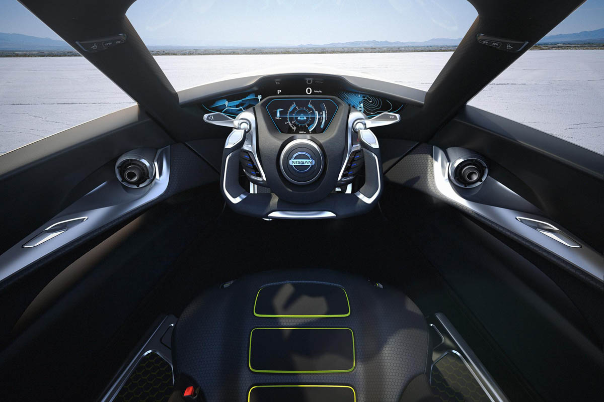 Nissan Bladeglider concept interior dashboard cockpit