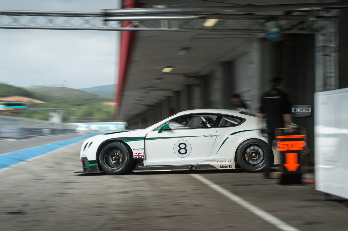 Bentley Continental GT3 leaving the pits