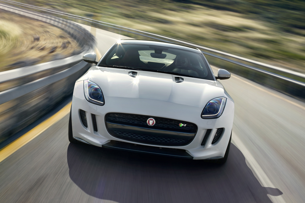 Jaguar F-type R Coupe front white