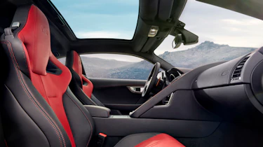 Jaguar F-type R Coupe seats glass roof