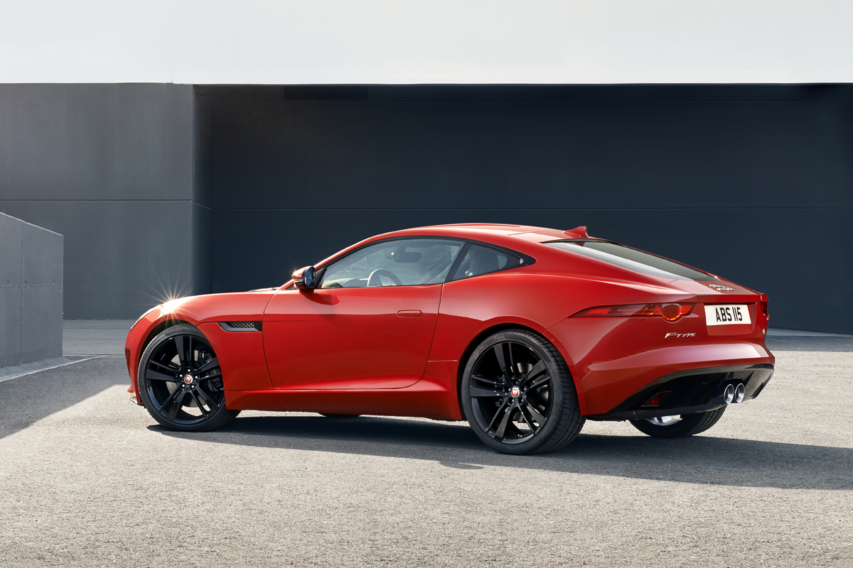 Jaguar F-type S Coupe red rear