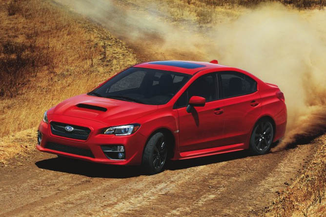 New Subaru WRX red drift