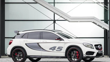 Mercedes GLA45 AMG Concept white side profile
