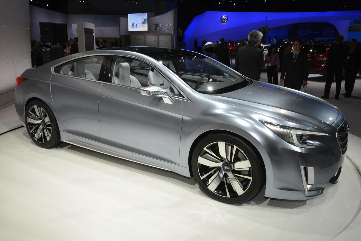 Subaru Legacy Concept silver side profile