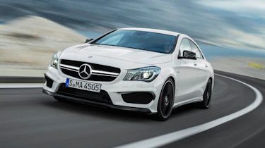 Mercedes CLA45 AMG white front