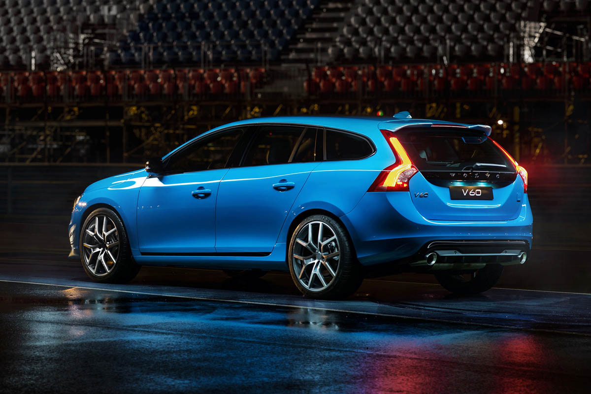 Volvo V60 Polestar blue rear