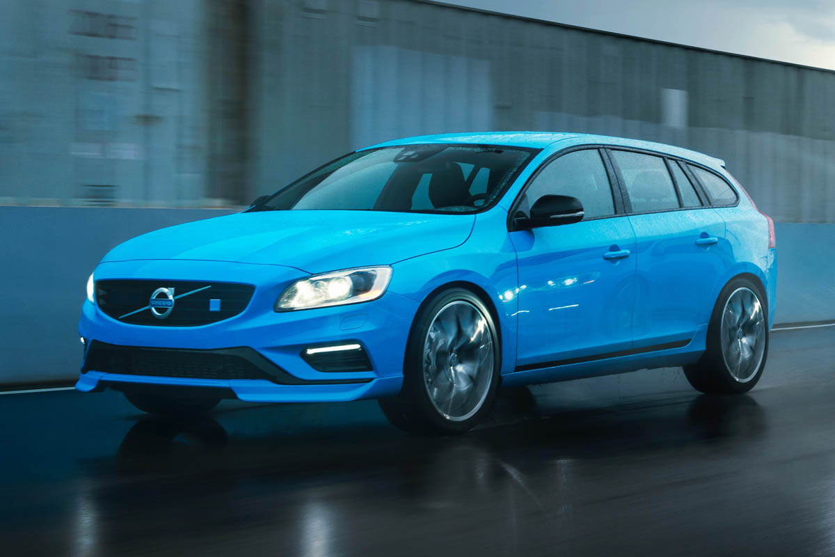 Volvo V60 Polestar blue front