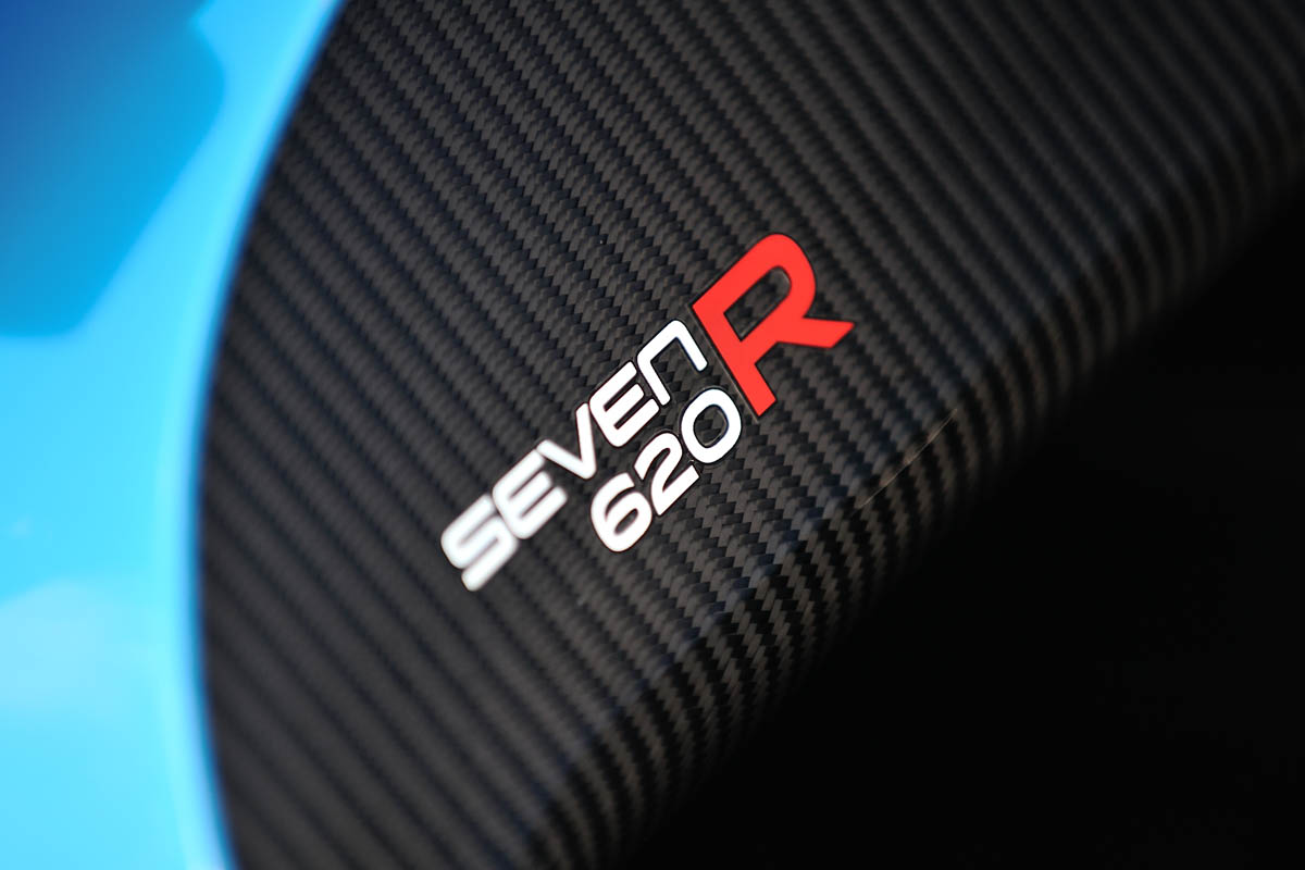 Caterham 620R badge carbon dashboard