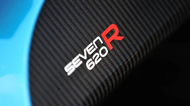 Caterham 620R badge carbon dashboard