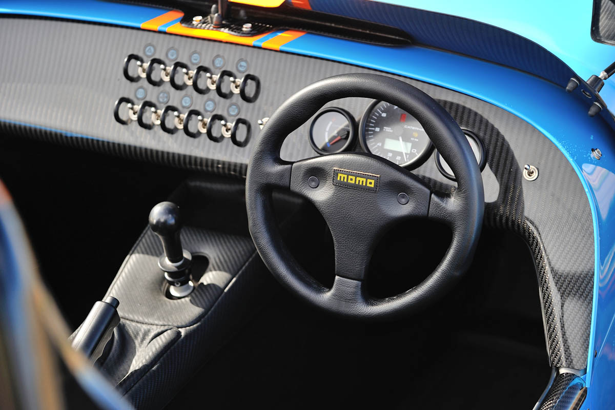 Caterham 620R interior dashboard steering wheel