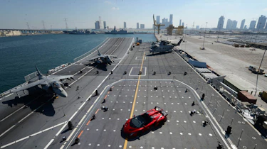 Lamborghini Veneno Roadster aircraft carrier