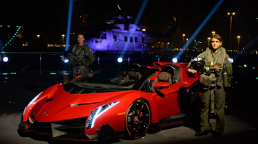Lamborghini Veneno Roadster aircraft carrier