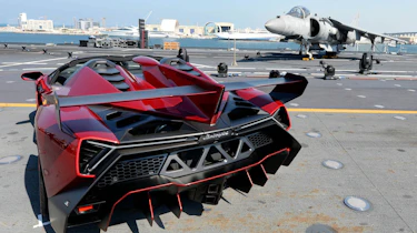 Lamborghini Veneno Roadster aircraft carrier