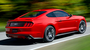2014 Ford Mustang red rear drift