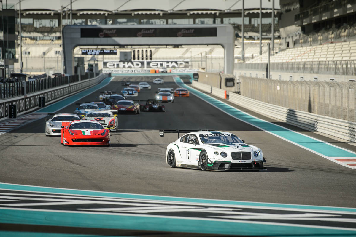 Bentley Continental GT3 race debut report Abu Dhabi