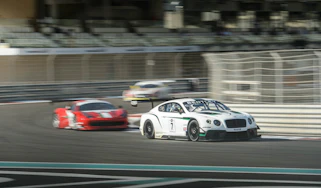 Bentley Continental GT3 race debut report Yas Marina