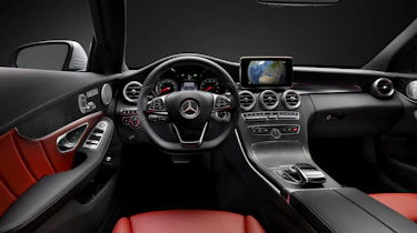 Mercedes C-class interior dashboard steering wheel