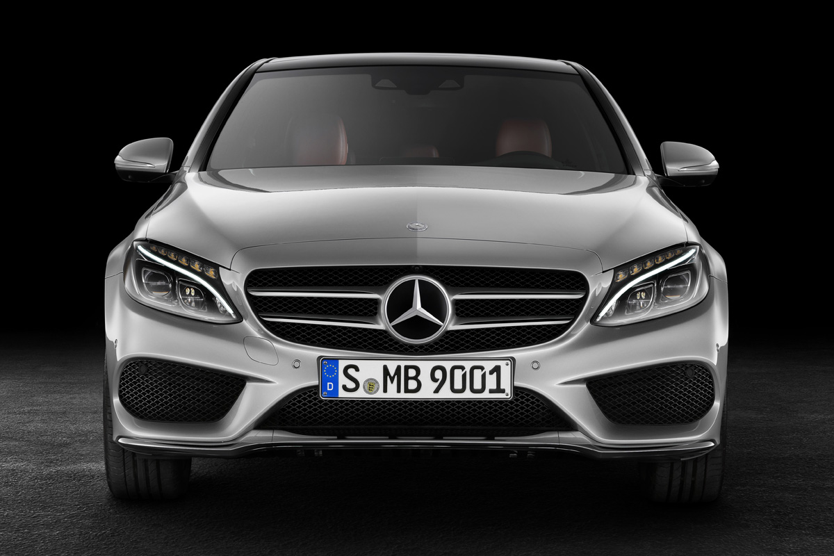 Mercedes C-class silver front