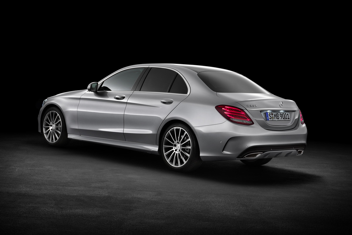 Mercedes C-class silver rear