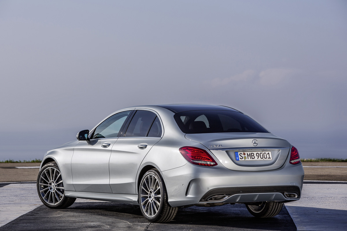 Mercedes C-class saloon rear