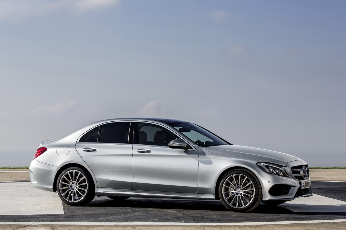 Mercedes C-class saloon side profile