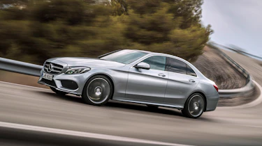 Mercedes C-class silver saloon