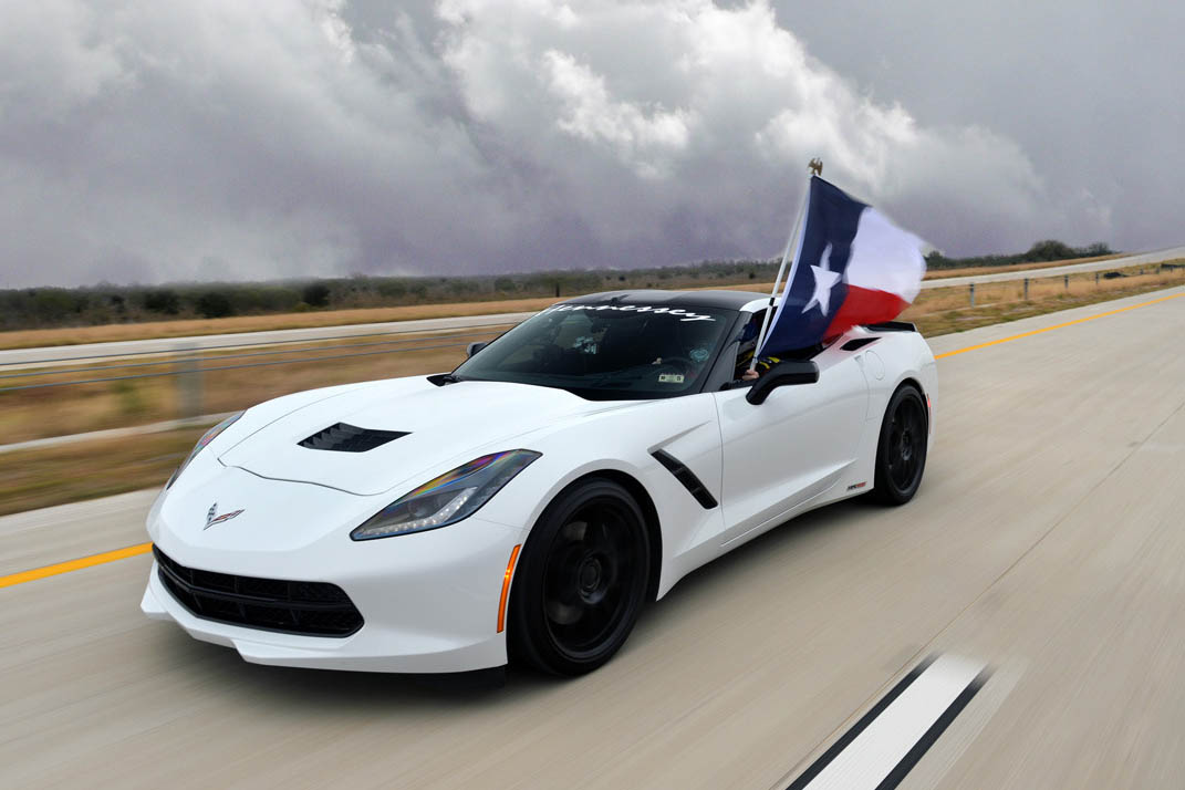 Corvette Stingray Hennessey 200mph video record