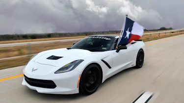 Corvette Stingray Hennessey 200mph video record