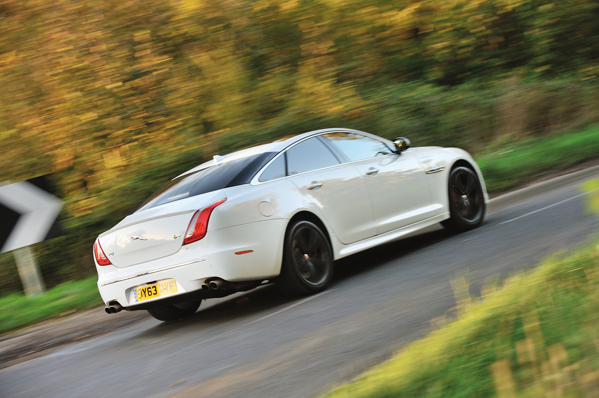 Jaguar XJR white rear