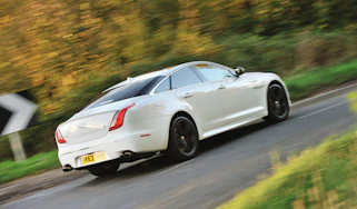 Jaguar XJR white rear