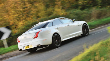 Jaguar XJR white rear