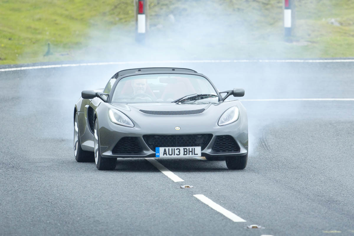 Lotus Exige S Roadster sideways drift