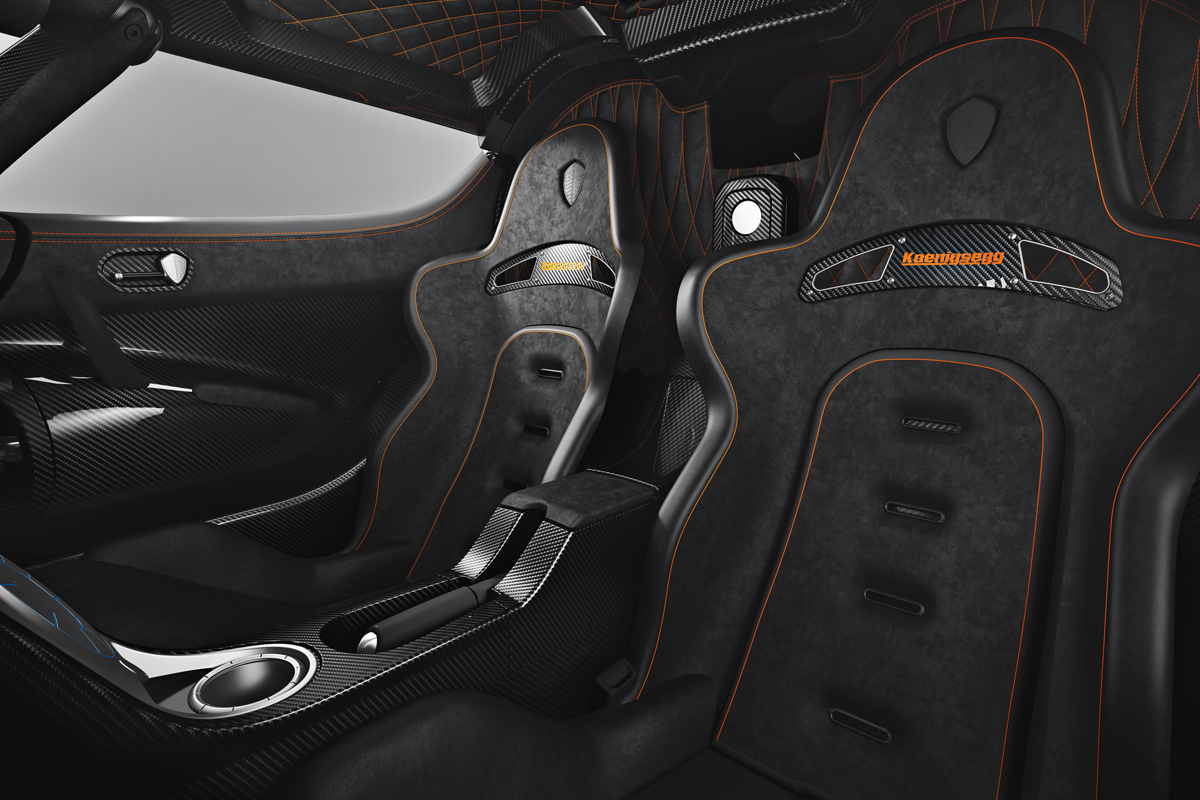 Koenigsegg One:1 supercar interior
