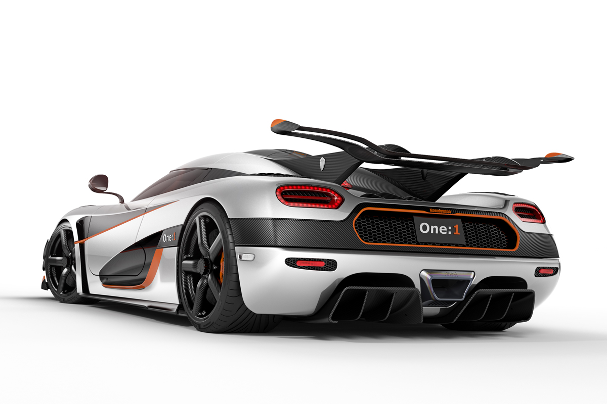 Koenigsegg One:1 supercar rear