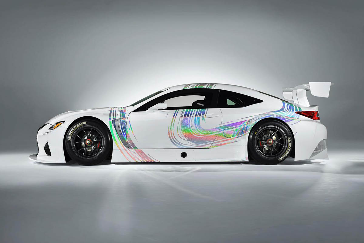 Lexus RC-F GT3 racing car side profile