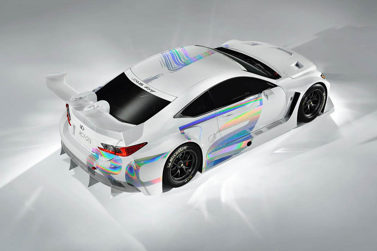 Lexus RC-F GT3 racing car rear view