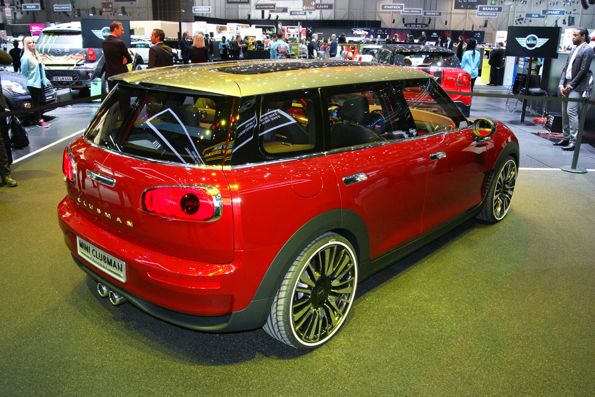 Mini Clubman Concept rear view at Geneva 2014