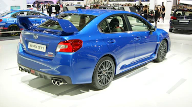 Subaru WRX STI 2014: Mica blue rear