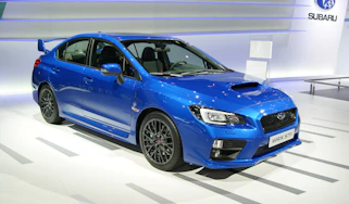 Subaru WRX STI 2014: Mica blue front