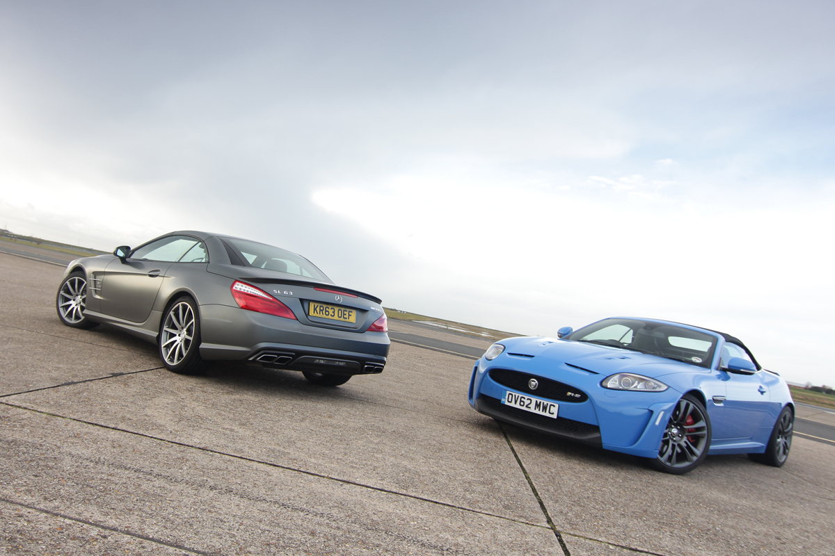 Mercedes SL63 AMG v Jaguar XKR-S